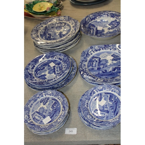 245 - A job lot of Copeland Spode Italian pattern ceramics, postage unavailable