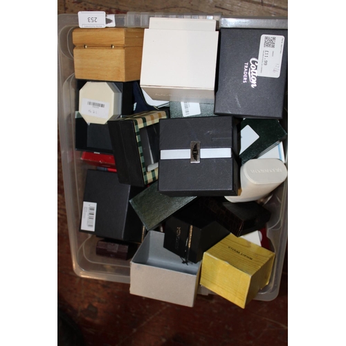 253 - A large quantity of assorted Jewellery and watch boxes