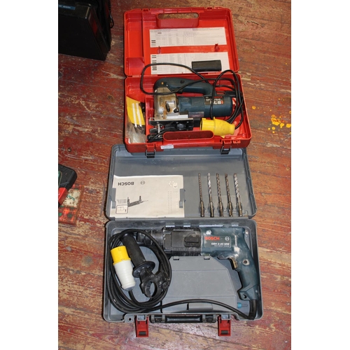 301 - A Bosch 110V SDS drill and a Bosch 110V jigsaw