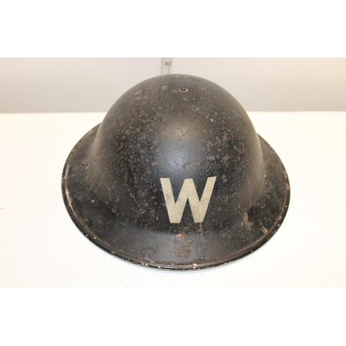 312 - A WW2 period Wardens tin helmet