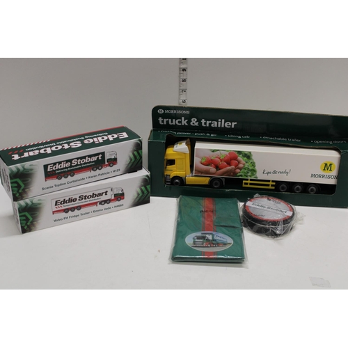 264 - A selection of Eddie Stobart die-cast models and other items