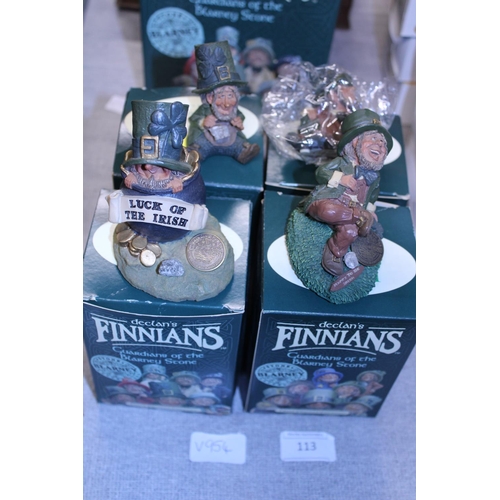 113 - Four Declan's Finnians Blarney Stone figures