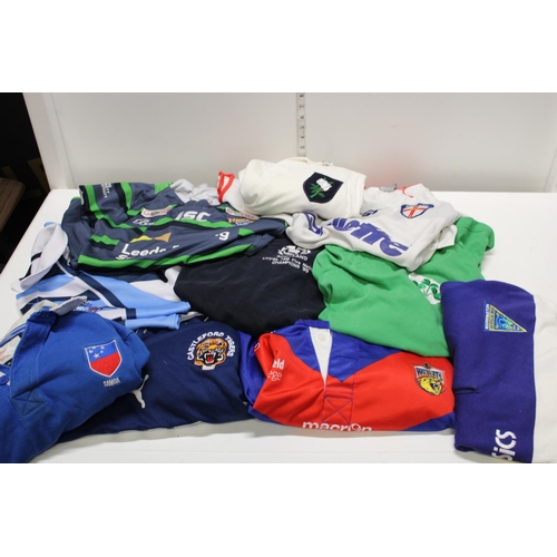 136 - A job lot of assorted Rugby shirts