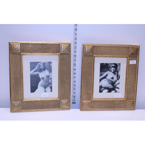 68 - A pair of framed erotic 1920's prints