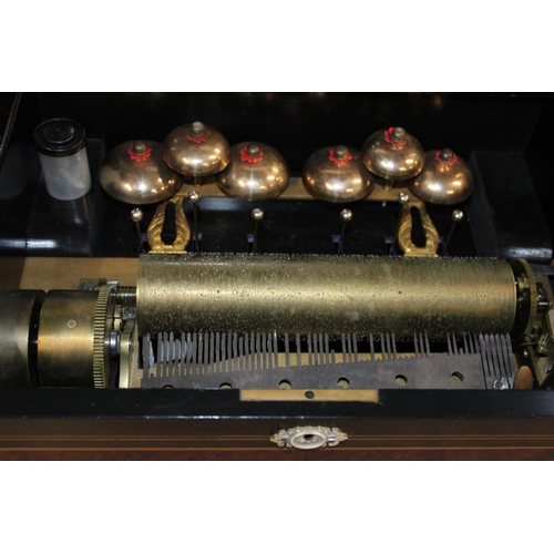 9 - A Eight Airs antique cylinder music box (in need of restoration) shipping unavailable