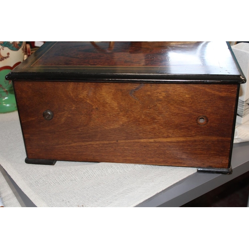 9 - A Eight Airs antique cylinder music box (in need of restoration) shipping unavailable