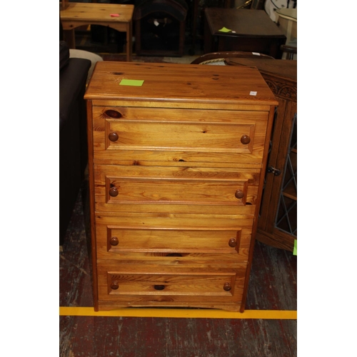 341 - A four drawer pine unit. collection only