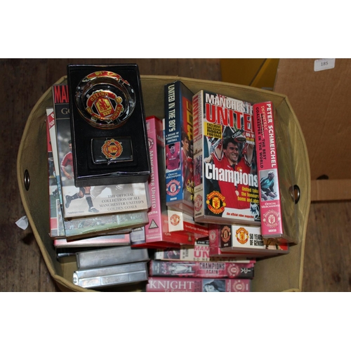 184 - A large job lot of Man Utd related VHS and other ephemera