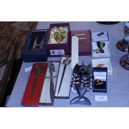 249 - A job lot of assorted collectables including Toledo