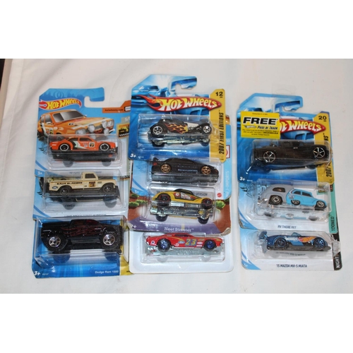 72 - Ten Hot Wheels die-cast models