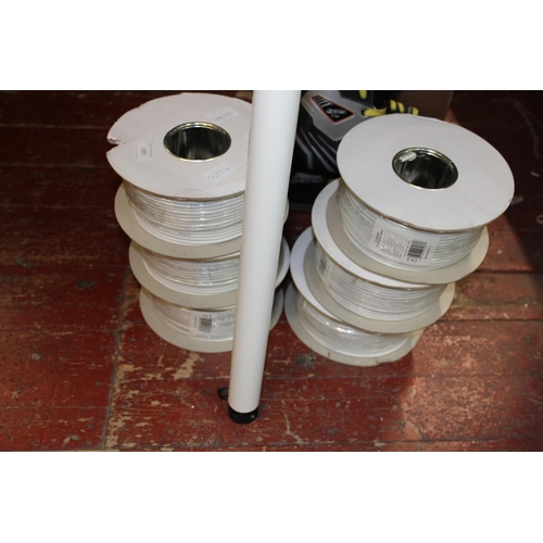 189 - Six rolls of 100m each telephone cable