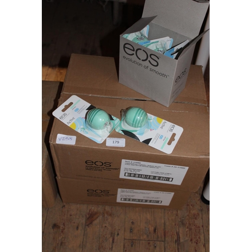 181 - Two boxes of new EOS lip balms