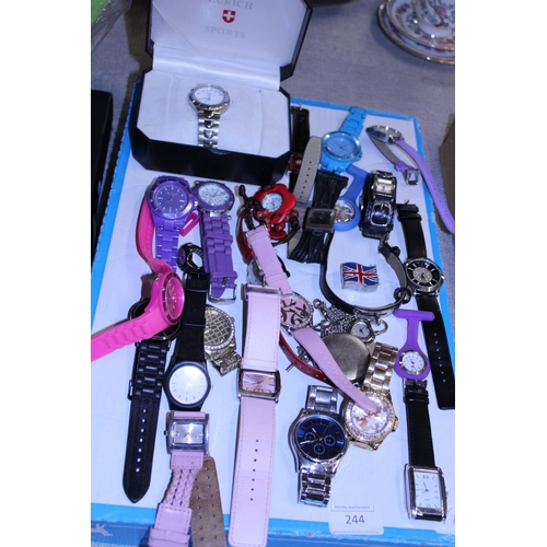 244 - A job lot of assorted watches