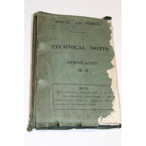 310 - A Royal Air Force Technical notes manual a/f