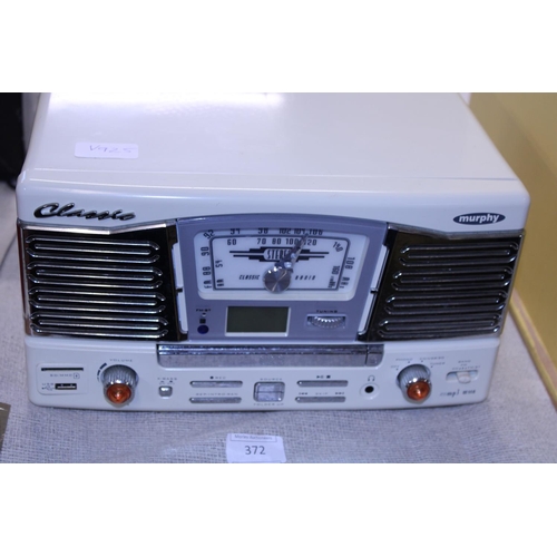 372 - A vintage style radio and CD player