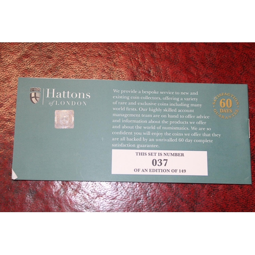 3 - A Hattons of London 2020 Mayflower 400th anniversary limited edition three coin set (no. 37/149). Co... 