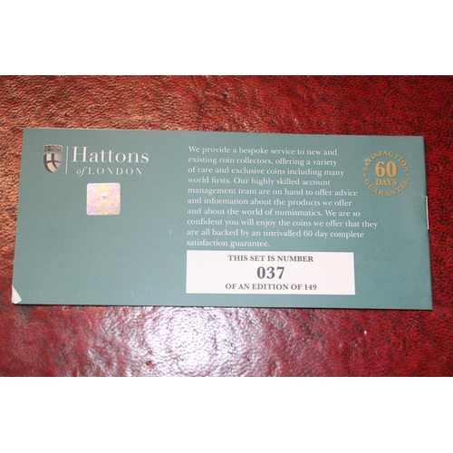 3 - A Hattons of London 2020 Mayflower 400th anniversary limited edition three coin set (no. 37/149). Co... 