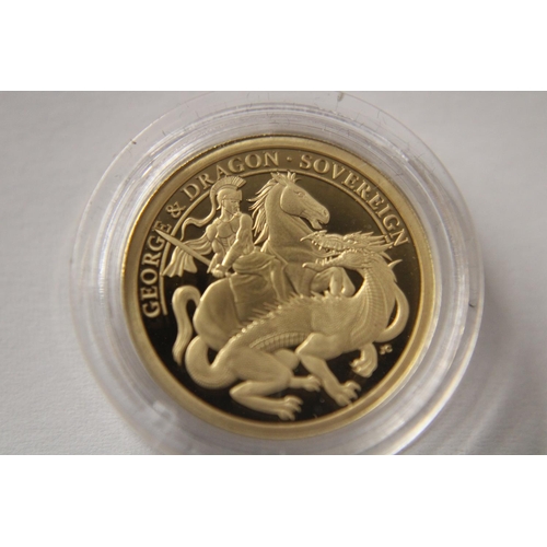 4 - A Hattons of London 2021 George and the Dragon 200th anniversary gold sovereign prestige set. Consis... 