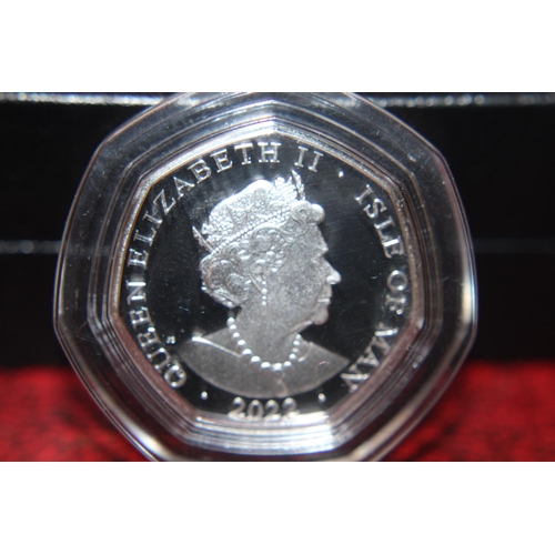 6A - A extremely rare limited edition Westminster silver proof 50p coin Isle of Man celebrating the Queen... 