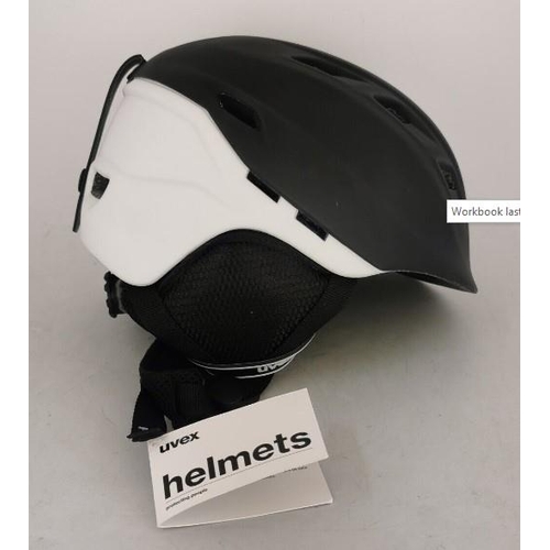 107 - Uvex Comanche 2 edt Black & White Ski Helmet, Size 51-55cm RRP 88.99