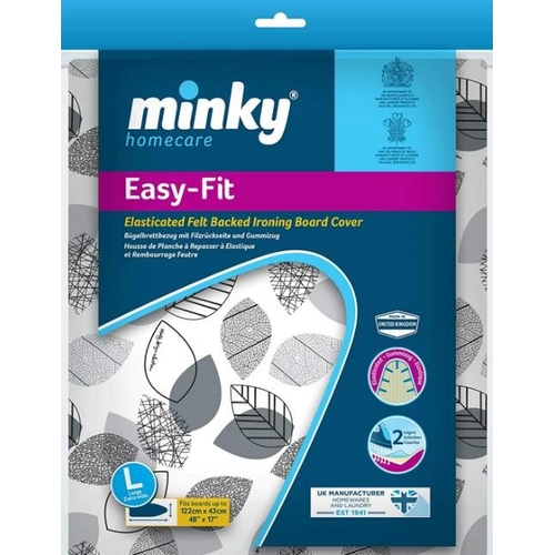 18 - Minky Easy Fit Extra-Wide Ironing Board Cover, 122 x 43 cm