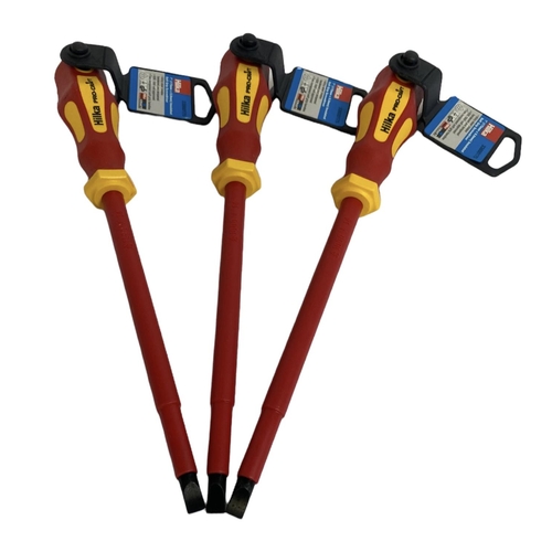 206 - 3 x New Hilka 6in Insulated Soft Grip Screwdrivers