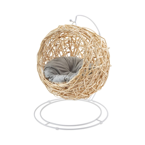 341 - Pet Collection - Rattan Cat Egg Chair With Cushion