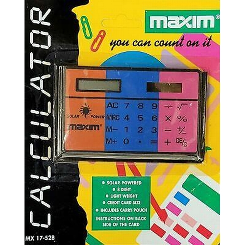 367 - 10 x Maxim Solar powered thin calculators