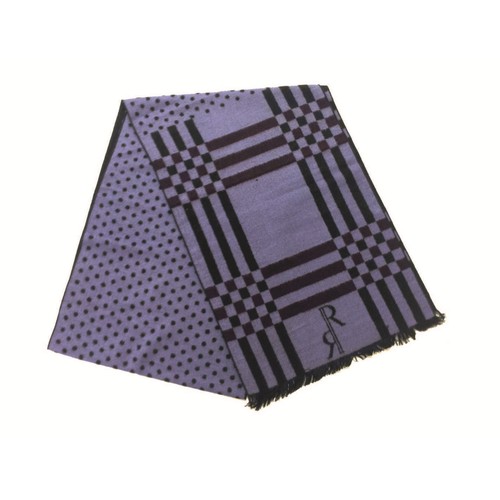 356 - Ruby Rose Purple and Black Silk Scarf RRP 39.99