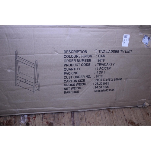 226 - A new boxed tiva ladder TV unit, shipping unavailable