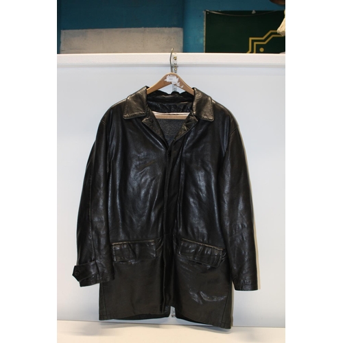 263 - A vintage leather coat