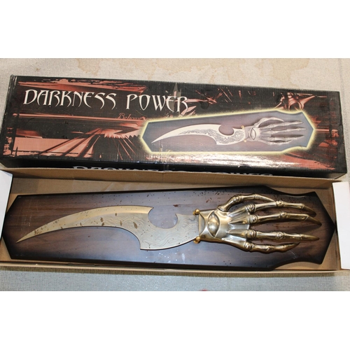 301 - A boxed Fantasy themed dagger 'Darkness Power'