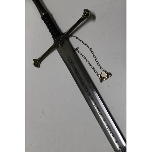 325 - A Collectors Lord of the Rings Anduril Of Aragorn sword, shipping unavailable