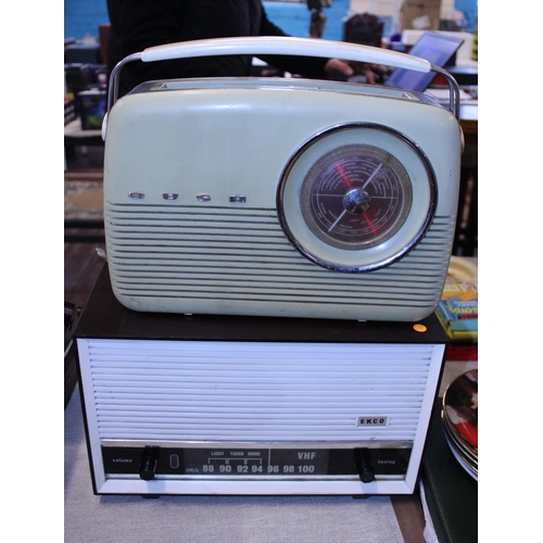 303 - Two vintage radios, Bush & Eko ( un-checked). Postage unavailable