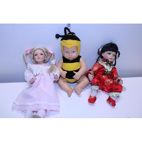 307 - Three vintage dolls including a Alberon limited edition