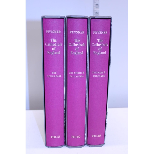 5 - A Folio Society three volumes 'The Cathedrals of England'