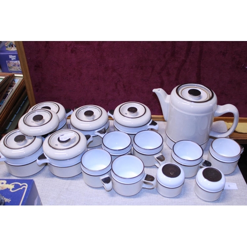 250 - A vintage Denby coffee service, shipping unavailable