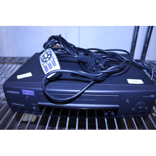 124 - A Hitachi video recorder, shipping unavailable