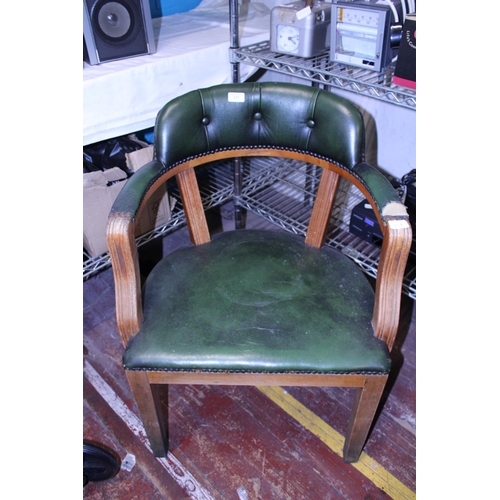 127 - A vintage captains style chair, shipping unavailable