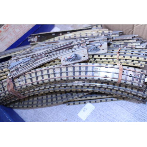 45 - A job lot of vintage Hornby three rail track