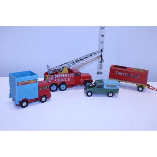 47 - Four Chipperfield's Major circus related die-cast models