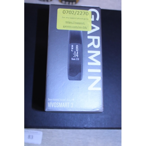 85 - A boxed Garmin Vivo smart 3 watch (untested)