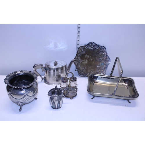 311 - A selection of silver plated ware