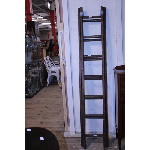 451 - a set of vintage wooden ladders. postage unavailable.