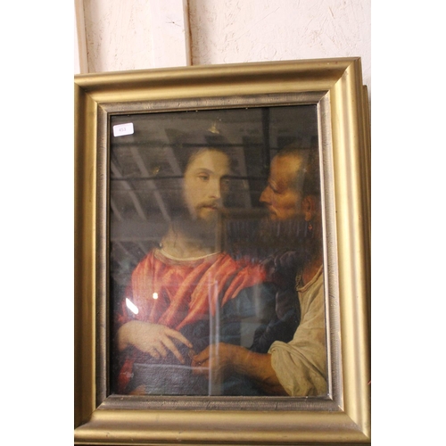 453 - A antique framed Medici Society print. 56cmX57 postage unavailable.