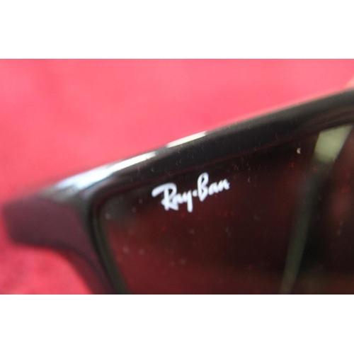 246 - A pair of Rayban sunglasses etched initials to lens