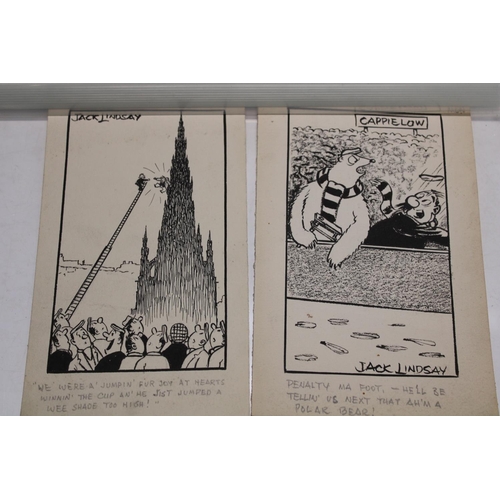 249 - A job lot of vintage pen and ink sketches mainly by Jack Lindsay