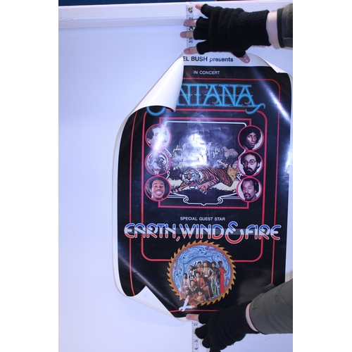 33 - A vintage concert poster 'Santana with special guests Earth, Wind and Fire'