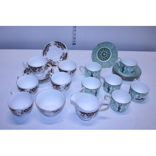 64 - A Wedgewood tea set and a Colclough tea set