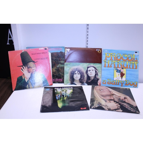 8 - Six progressive Rock LP's including T Rex, Captain Beefheart etc